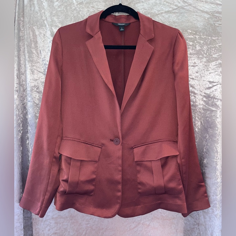 Simply Vera Vera Wang Rust Red Blazer